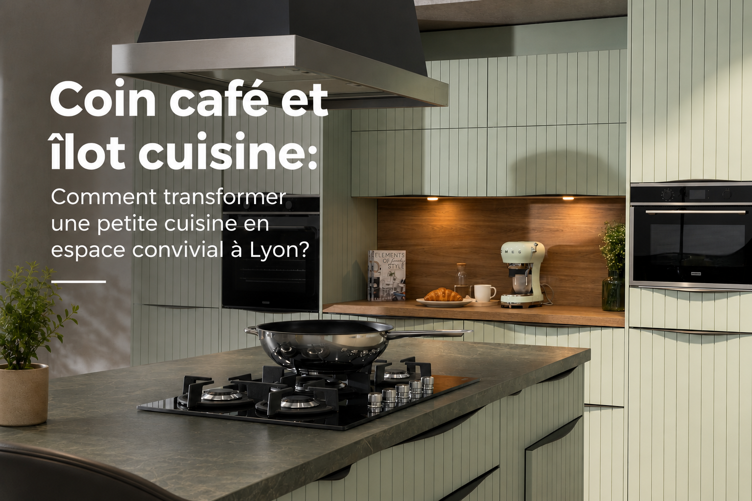 Coin café et îlot cuisine à Lyon | Evdema France