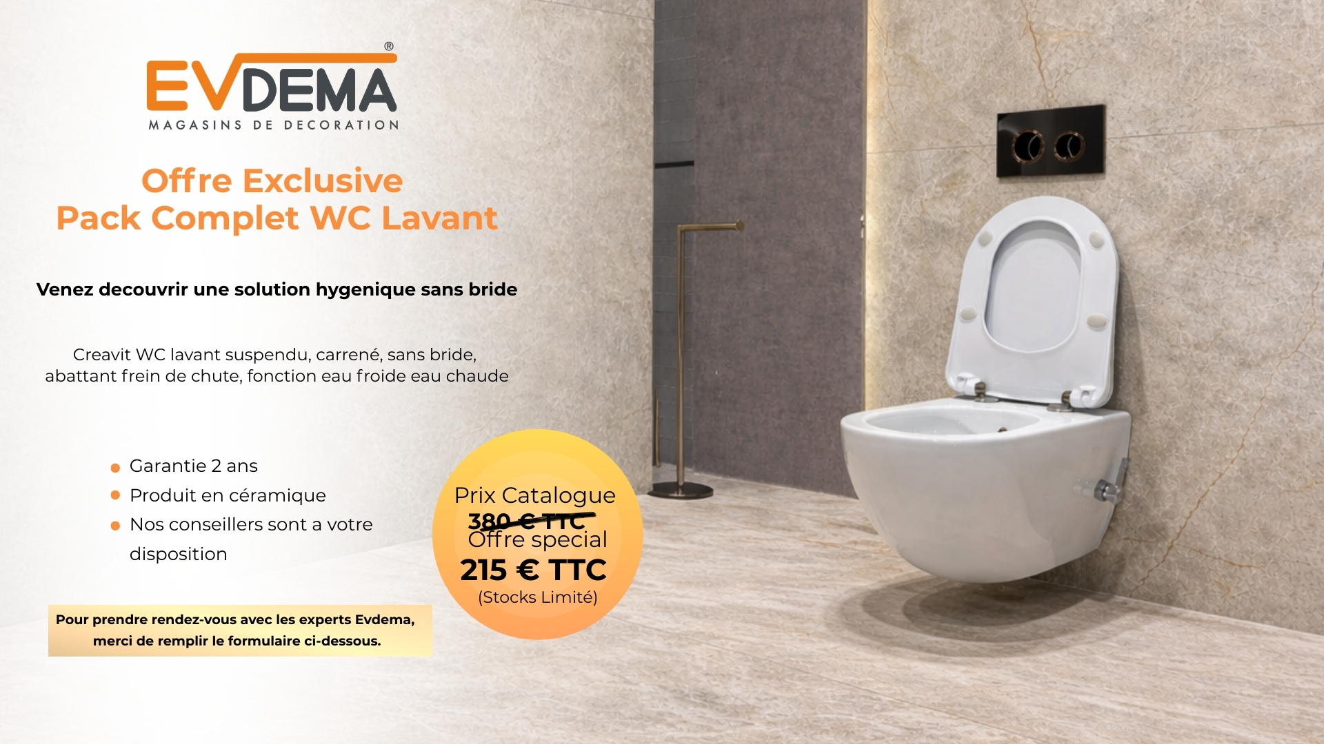 Offre Exclusive Pack Complet WC Lavant